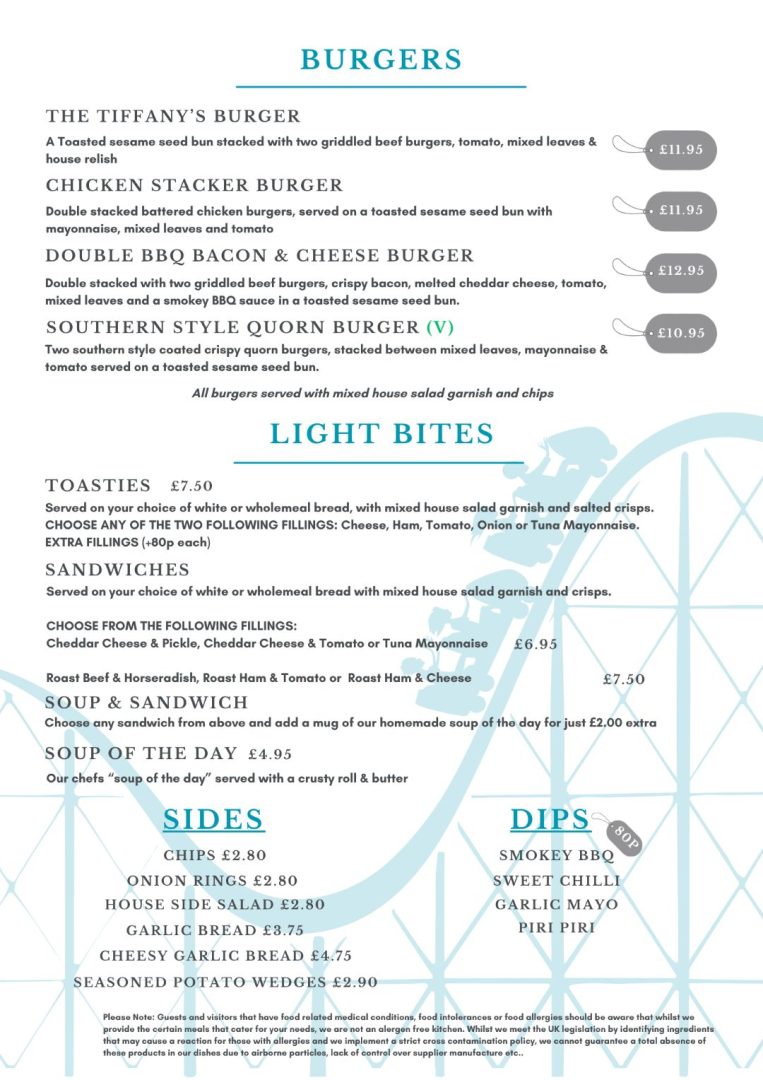 Bar Menu Back Bar Menu Back
